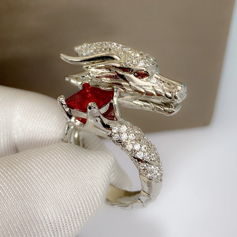 Fashion Jewelry Full Diamond Tyrannosaurus Rex Ring