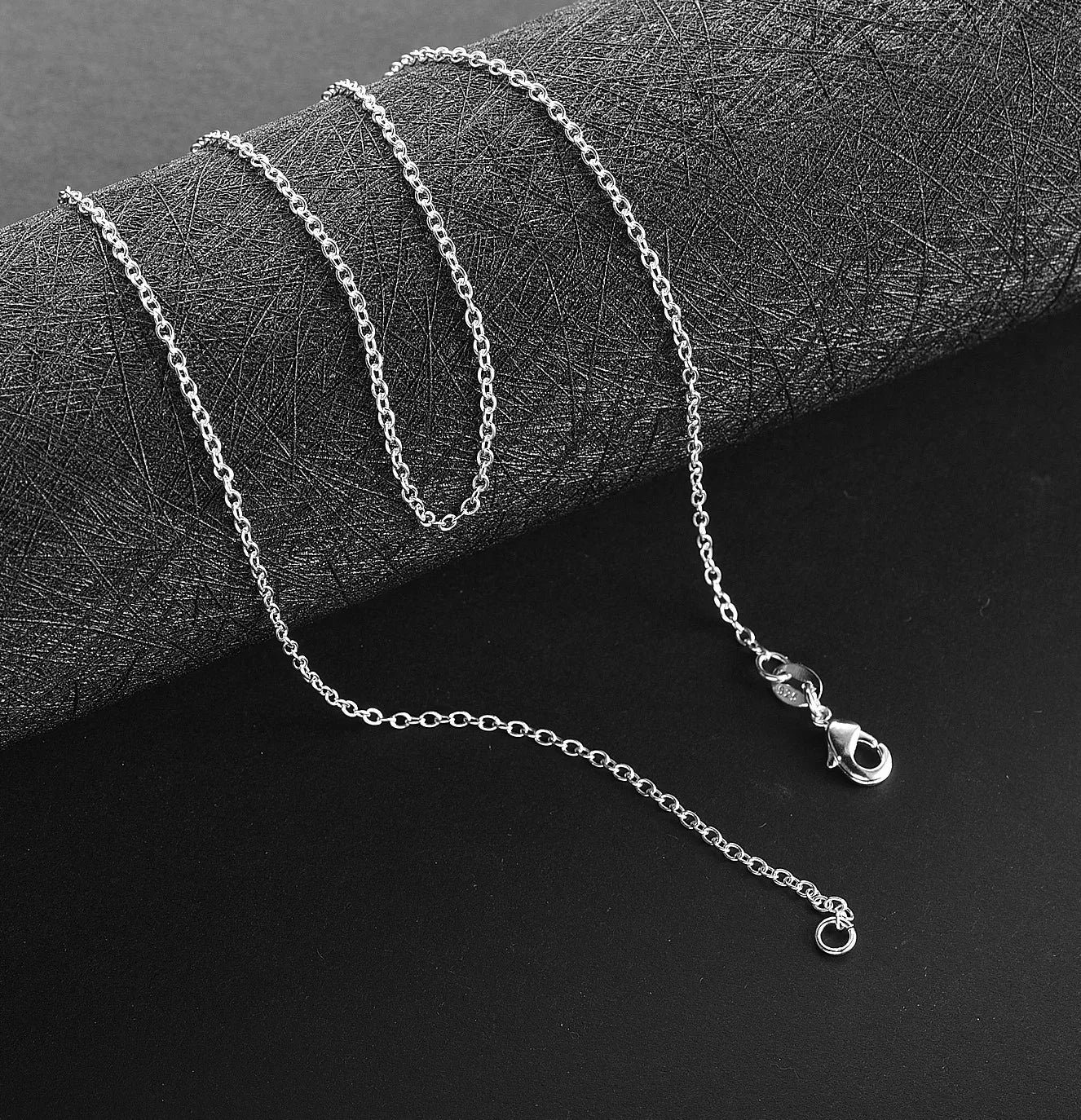 Wholesale 925 Sterling Silver 5pcs/Lot 18'' 45cm Fine Chain O-Chain Necklaces For Women Fashion Jewelry Silver Necklace