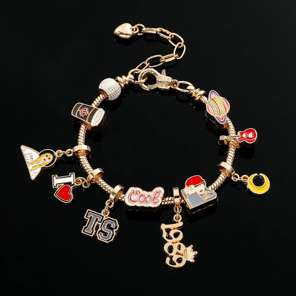 Fashion Taylor Alison Swift 1989 Loose Beads TS Beading Diy Bracelet Jewelry Girl Gift Fashion Jewelry Accessories