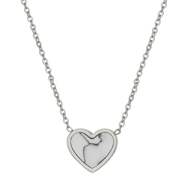 Lrregular Texture Heart Pendant Necklace For Women Love Gift Stainless Steel Gold Rose Gold Silver Color Necklace Jewelry