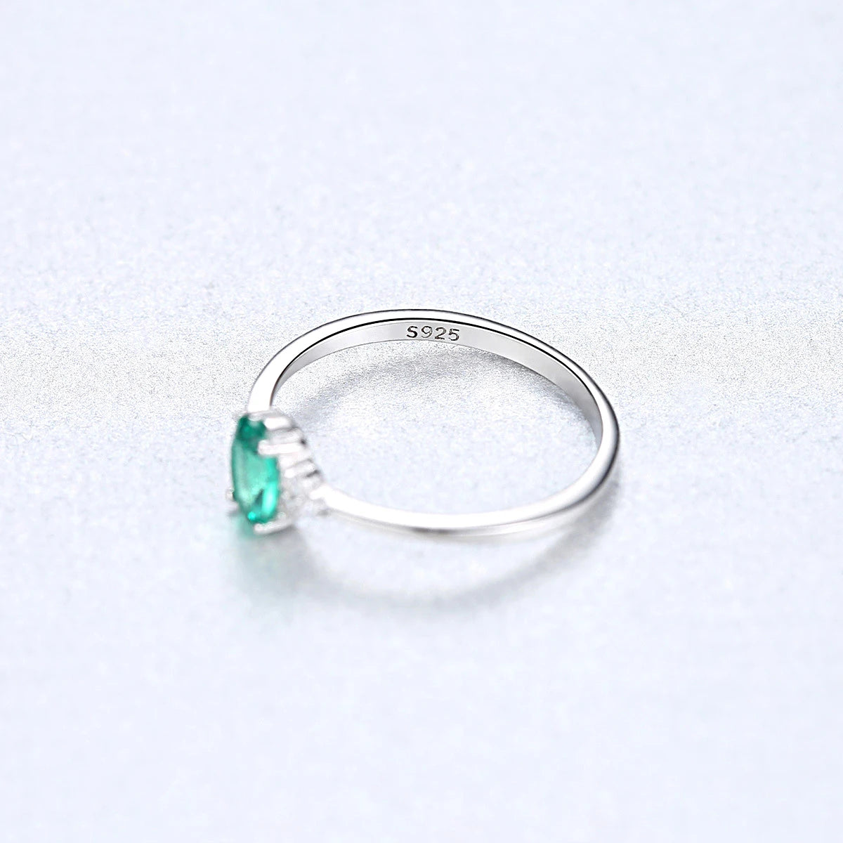 Luxury Emerald Gemstone Ring 925 Sterling Sliver Rings for Women Gold Plated Green Stone Zircon Classic Party Gift Fine Jewelry