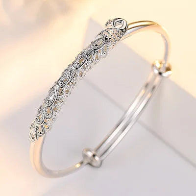 Hot new 925 Sterling Silver Bracelets for Women Noble Phoenix bangle adjustable Jewelry Fashion Party Gifts Girl student