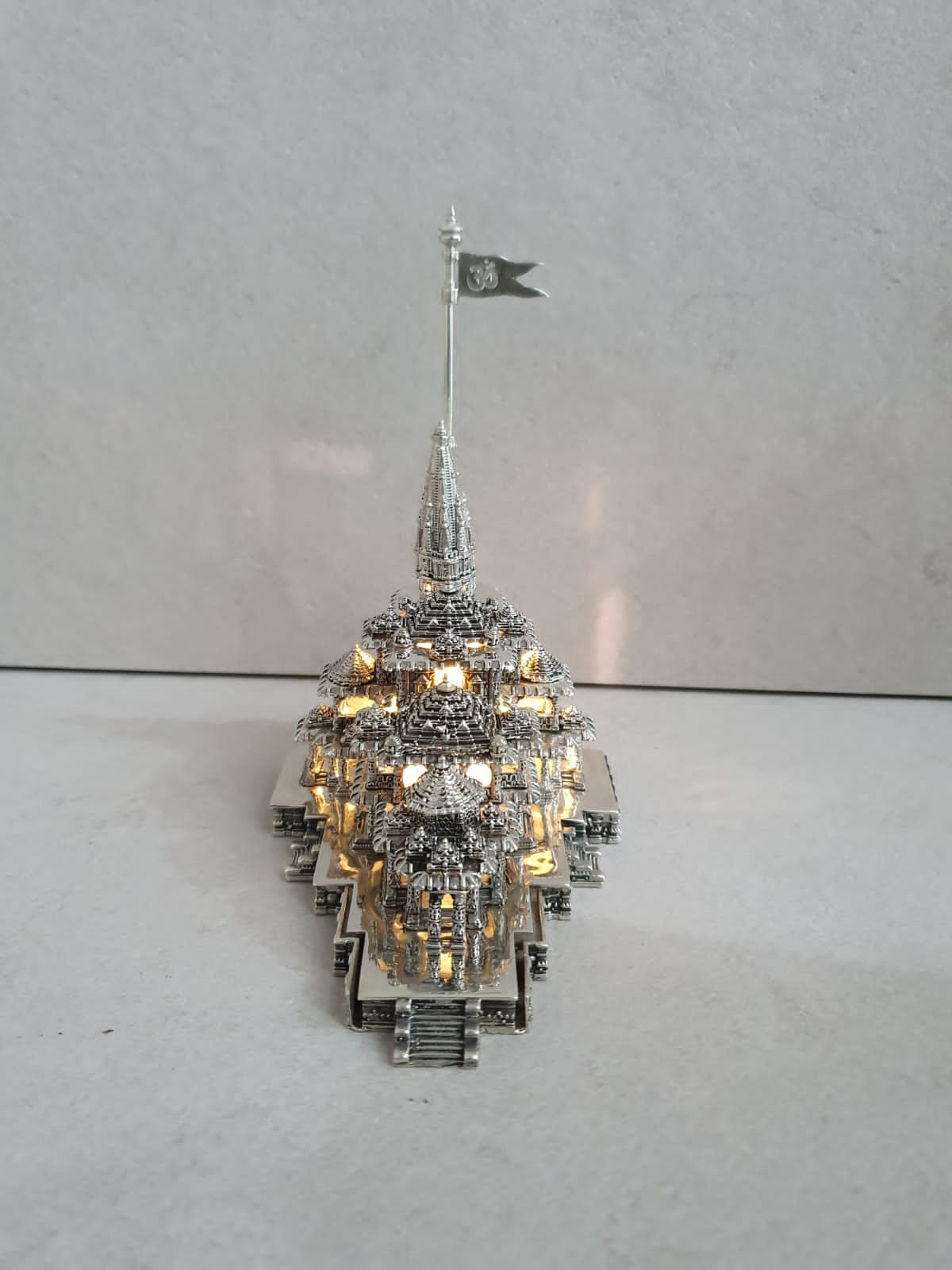 Ram Mandir in Silver metal