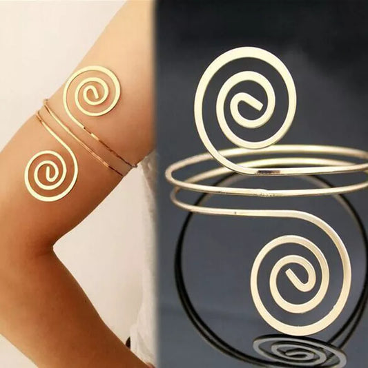 Arm Bracelet Adjustable Silver Gold color Arm Cuff Bangle Fashion Pulseiras Bijoux Lover Bracelet Hip Hop Bangles for Women