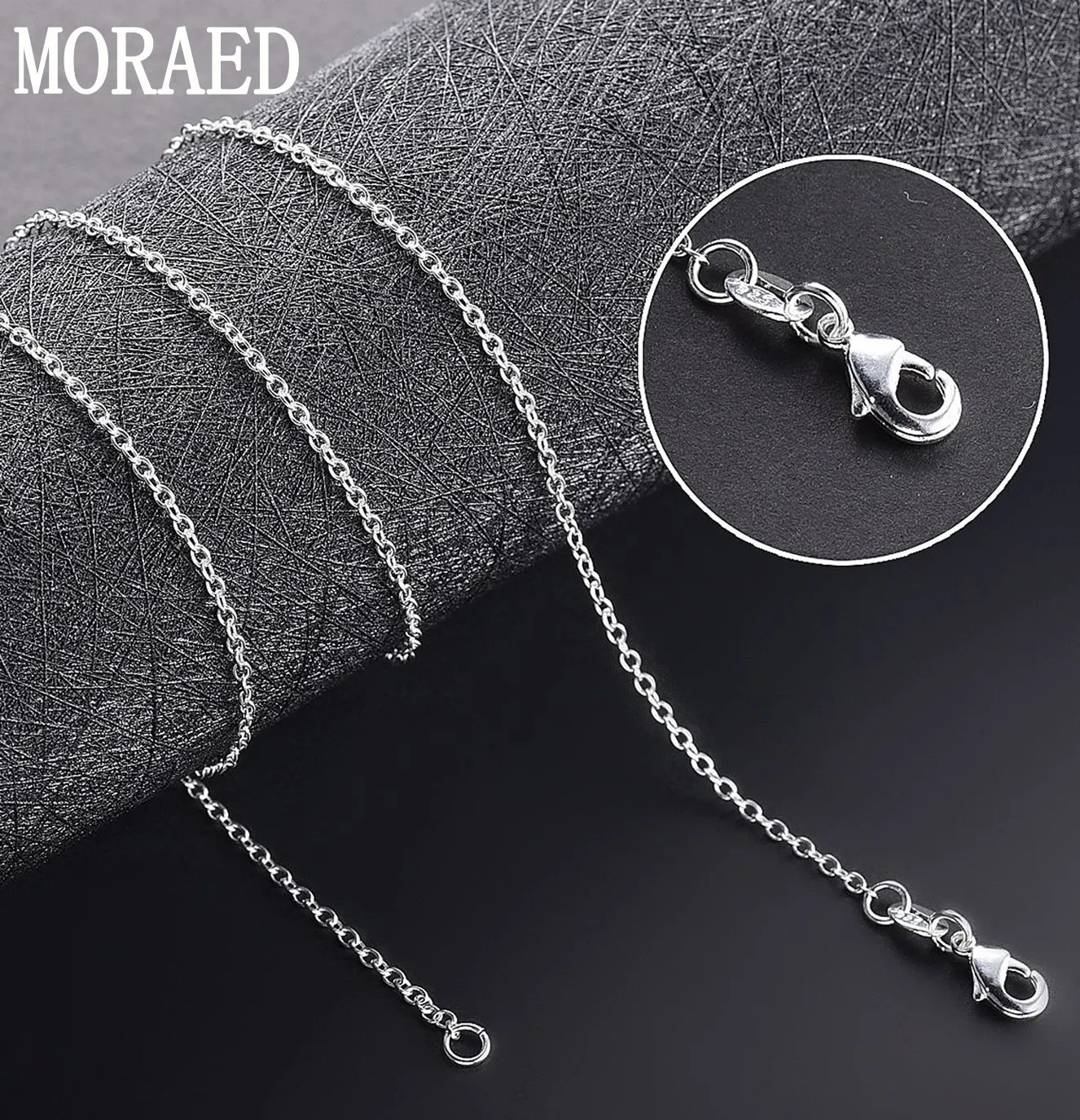 Wholesale 925 Sterling Silver 5pcs/Lot 18'' 45cm Fine Chain O-Chain Necklaces For Women Fashion Jewelry Silver Necklace