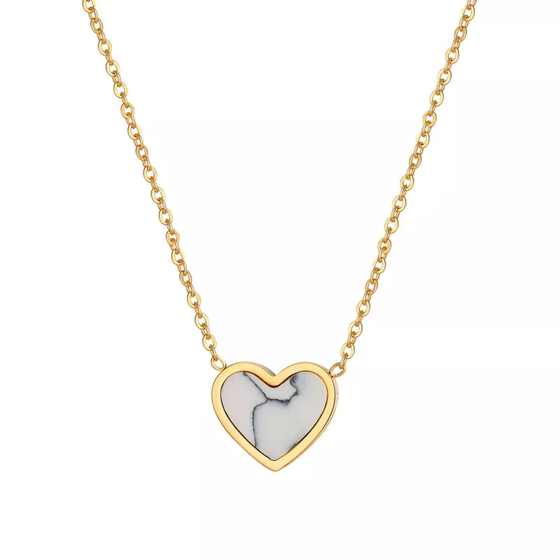 Lrregular Texture Heart Pendant Necklace For Women Love Gift Stainless Steel Gold Rose Gold Silver Color Necklace Jewelry